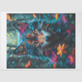 Papel De Seda Flower Wolf