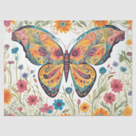 Papel De Seda Flutuação Por Borboleta