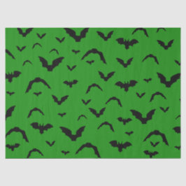 Papel De Seda Flying Bats on Green