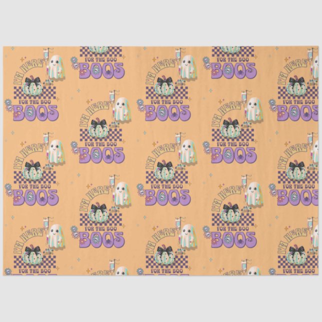 Papel De Seda fofoqueta de abóbora de aspas fantasmas (Frente )