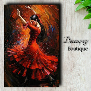Papel De Seda Fogo Flamenco Decoupage