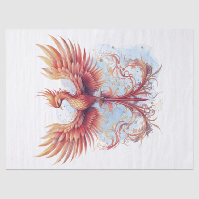 Papel De Seda Fogo Phoenix (Frente )