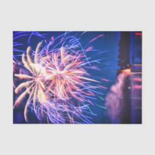 Papel De Seda Fogos de Artifício 4 de Julho Azul Dia da Independ