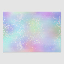 Foil Iridescente Arco-íris e Glitter Holográfico