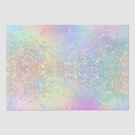 Papel De Seda Foil Iridescente Arco-íris e Glitter Holográfico 