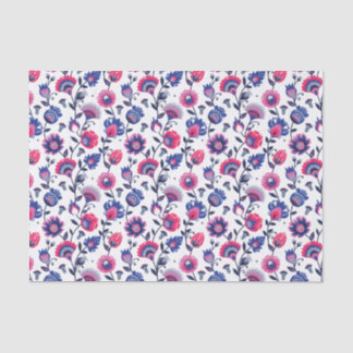 Papel De Seda Folclore Wycinanki, roxo e azul,