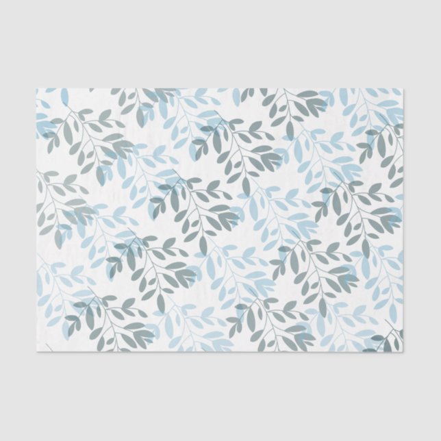 Papel De Seda Folha botânica floral abstrata moderna (Frente )