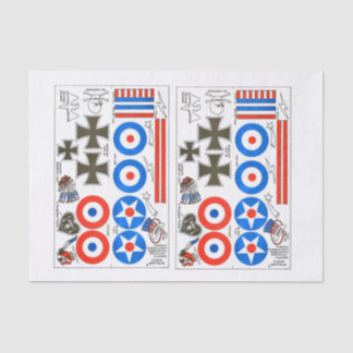 Papel De Seda folha das insígnias do avião modelo da Moeda de