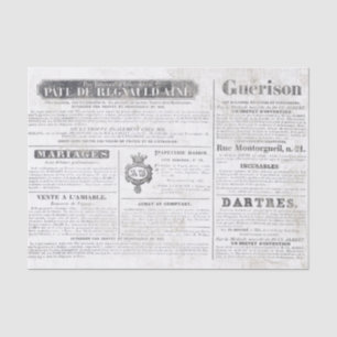 Papel De Seda Folha de Casamento da Coroa de Anúncios em Jornal