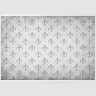 Papel De Seda Folha de Cinza Fleur De Lis