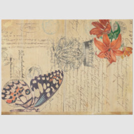 Papel De Seda Folha de Decoupage do Boho Butterfly de 18lb