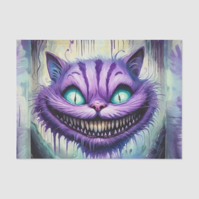 Papel De Seda Folha de Dissociação de Gato de Cheshire (Frente )