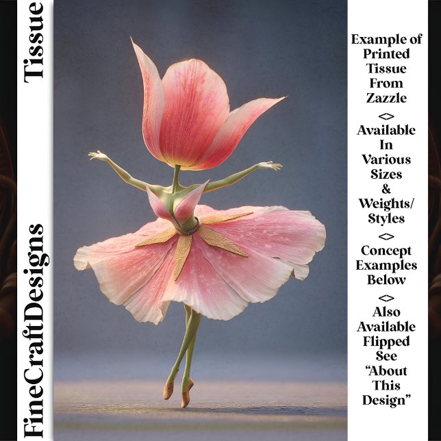 Papel De Seda Folha de Flor Rosa Tulipas Fada Ballerina DJ7L (Criador carregado)