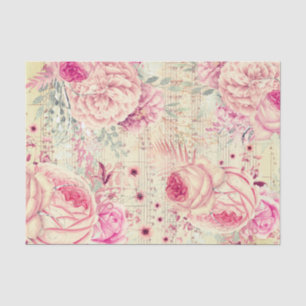 Papel De Seda folha de flores