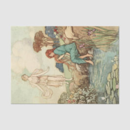 Papel De Seda Folha de Histórias Lady Bathing Vintage Decoupage