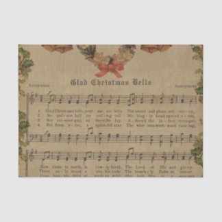 Papel De Seda Folha de música da canção de natal do natal