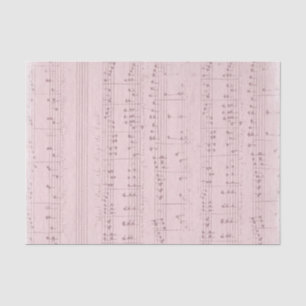 Papel De Seda folha de música rosa vintage