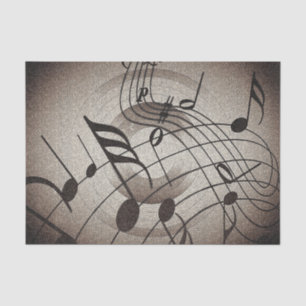 Papel De Seda Folha de Notas Musicais Desoupage do Músico