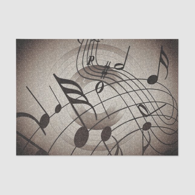 Papel De Seda Folha de Notas Musicais Desoupage do Músico (Frente )