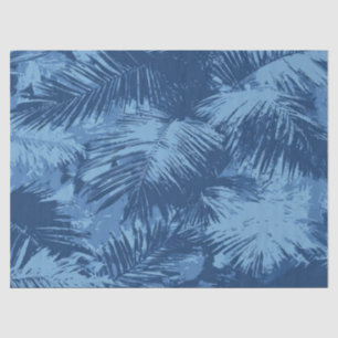 Papel De Seda Folha de Palma Tropical Azul