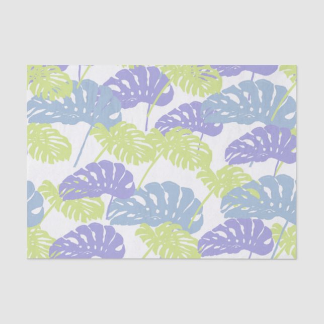 Papel De Seda Folha de Pastel Tropical Monstera (Frente )