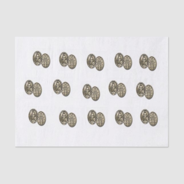 Papel De Seda Folha de tecidos de medalha (Frente )