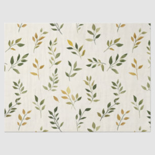 Papel De Seda Folha Inspirada na Natureza Rústica - Arte Botânic
