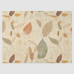 Papel De Seda Folha Inspirada na Natureza Rústica - Arte Botânic