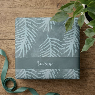 Papel De Seda Folha Tropical Aguarela Verde Turquesa