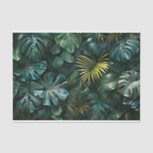 Papel De Seda Folha Verde Tropical Fronteira de Palma