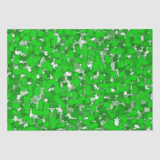 Papel De Seda Folhagem abstrato Art Design Verde (Frente )