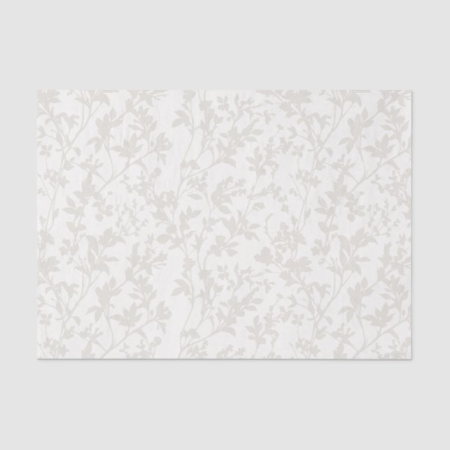 Papel De Seda Folhagem Fresca (Marfim - Chiffon) (Frente )
