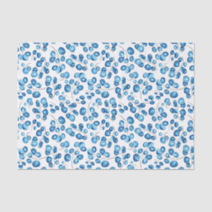 Papel De Seda Folhas azuis do marinho em branco