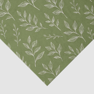 Papel De Seda Folhas Botânicas