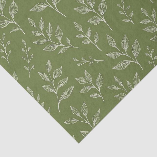 Papel De Seda Folhas Botânicas (Detalhes)