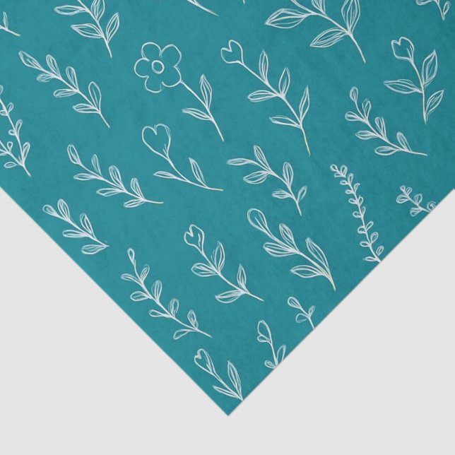 Papel De Seda Folhas Botânicas (Detalhes)