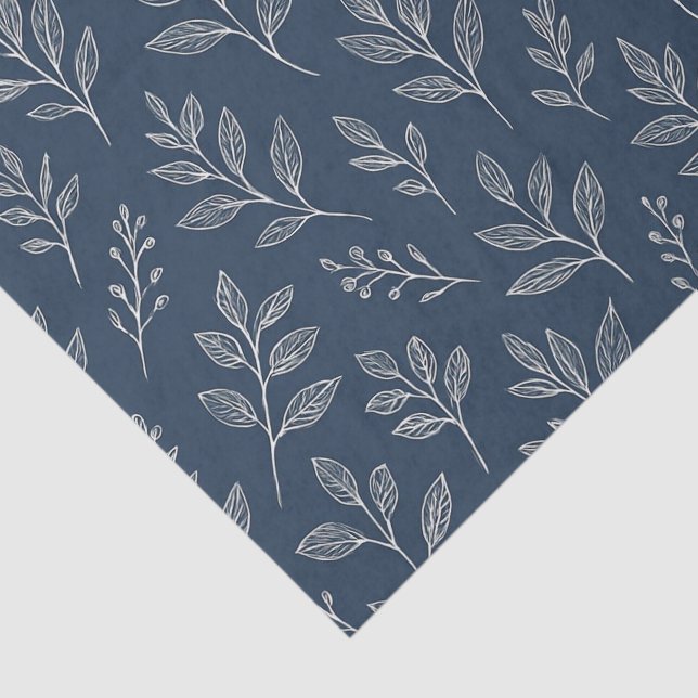 Papel De Seda Folhas Botânicas (Detalhes)