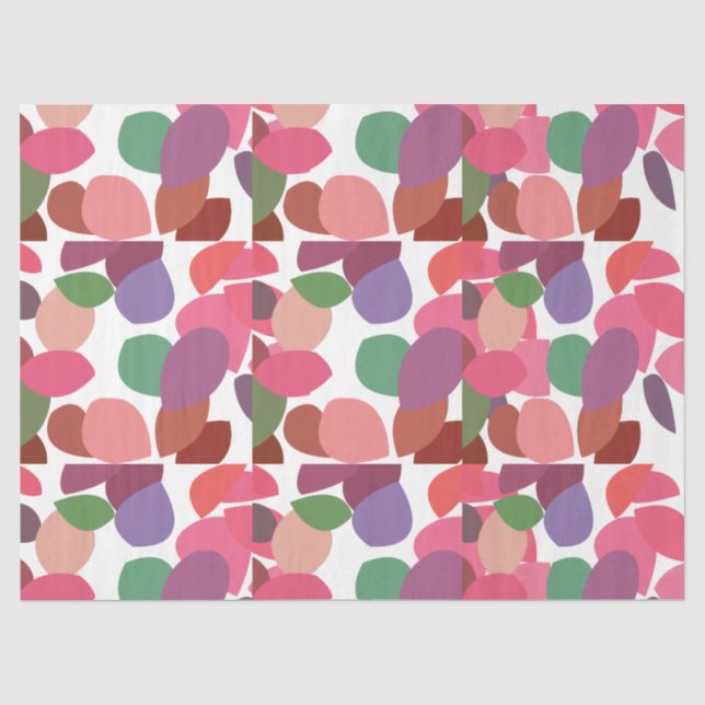 Papel De Seda Folhas Coloridas de Cotoneaster Botânico (Frente )