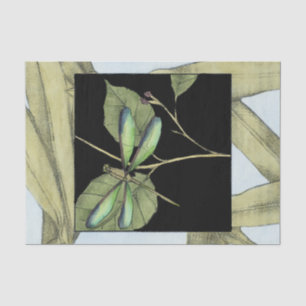 Papel De Seda Folhas com Dragonfly Inset por Jennifer Goldberger