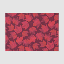 Papel De Seda Folhas de bordo do vermelho do outono