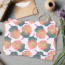 Papel De Seda Folhas de Canna Tropicanna em Pastel
