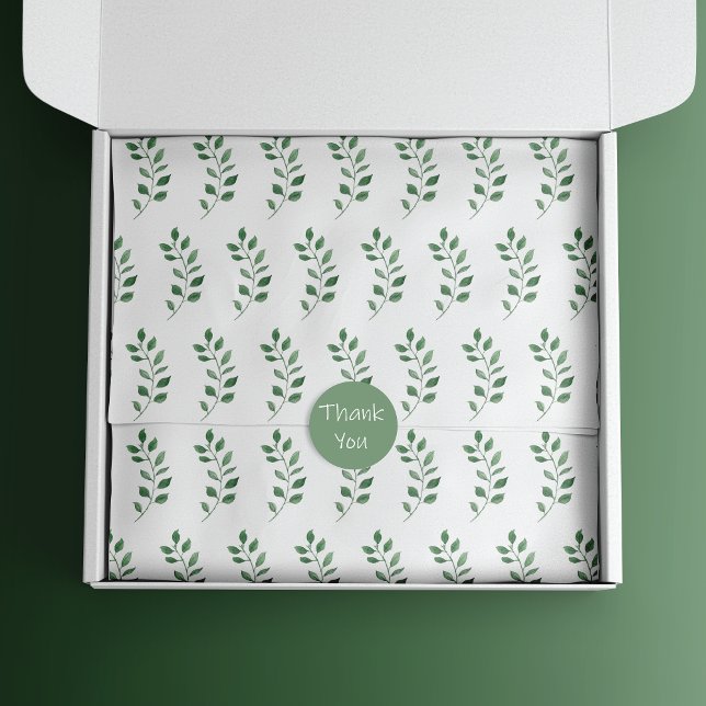 Papel De Seda Folhas de Cores de Água de Verde Fresco (Criador carregado)