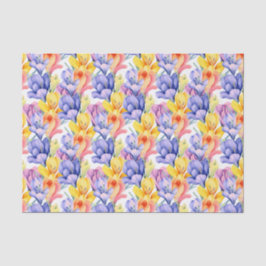 Papel De Seda Folhas de Crocus de Dissociação Aniversário Floral