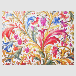Papel De Seda Folhas de Design Florentine de rico