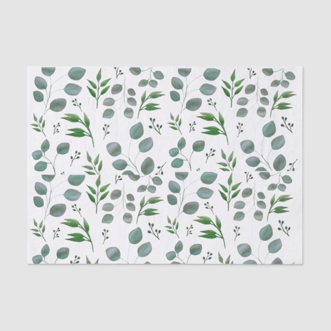 Papel De Seda Folhas de eucalipto (Frente )