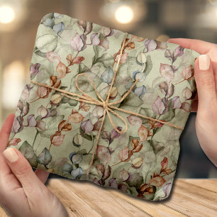 Papel De Seda Folhas de Eucalipto Elegantes