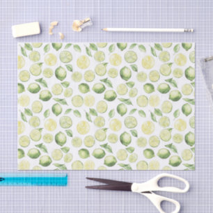 Papel De Seda Folhas de Limões Verdes Fruta