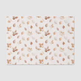 Papel De Seda Folhas de Outono Cream Gold