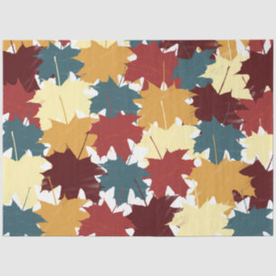 Papel De Seda Folhas de outono de Cores de Água Russas