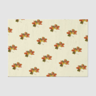 Papel De Seda Folhas de outono de ouro